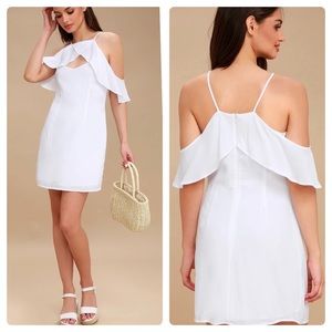 BB Dakota  NWT Kaless Cold Shoulder Ruffle Dress 10